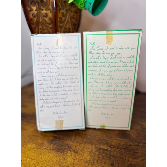 Vintage Ginny Dolls 2. 1978 one blonde one brown. Brand new in box - Picture 6 of 12